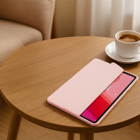 Etui Crystal do Lenovo Tab M11 10.95 11 K11 K11E / TB330, różowe - ochronne z podstawką
