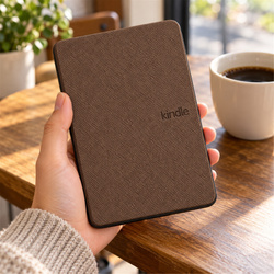 Etui Slim Case do Kindle Paperwhite 4 2018, brązowe- ochronne, dostęp do portów i przycisków