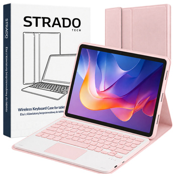 Puzdro s klávesnicou Bluetooth na Redmi Pad 2 11 2025, ružové - ochranné so stojanom, prístup k portom a tlačidlám