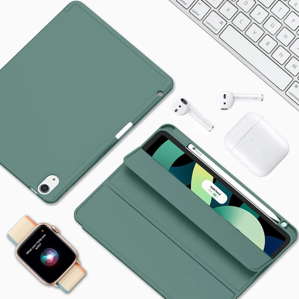 Etui Smart Pencil do iPad Air 11 M4 M3 M2, 2026/ 25/ 24, gen. 8/ 7/ 6, zielone - ochronne z podstawką