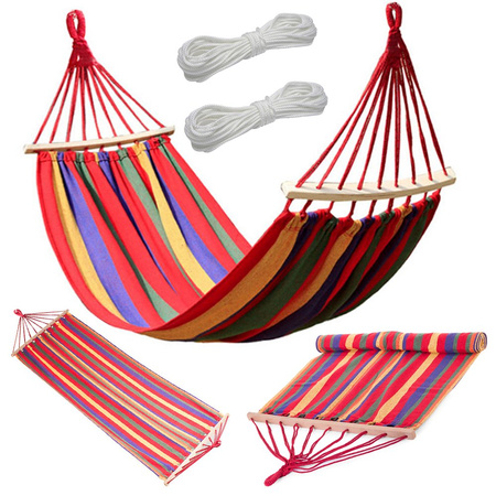 Hanging garden hammock with rocker 200x80 frame