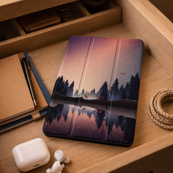Etui Graficzne do Lenovo Tab One 8.7 25 TB305FU TB305XU, ochronne z podstawką