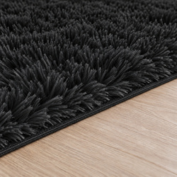 Koberec Shaggy 200x250 cm, čierny BlackSky - mäkký, huňatý do obývačky a spálne