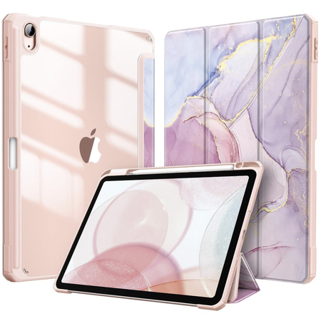 Etui Graficzne do Apple iPad 10.9 2022 Gen 10 / 11 2025 A16 Gen 11 z klapką, różowe - ochronne z podstawką