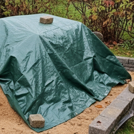 Plendeka 5x1,5 m duża gruba płachta mocna ochronna mrozoodporna wodoodporna