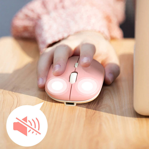 Myš Bezdrôtová myš počítačová Bluetooth 2.4G Senzor Optický, žltá