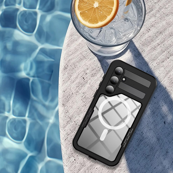 IP68 360+ strap waterproof case for Galaxy S24 (Black)