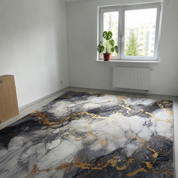 Dywan do salonu  120x170 nowoczesny NOVO Marmur antypoślizgowy miękki soft