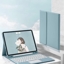 Bluetooth touchpad keyboard case for iPad Air 13 Gen6 (Blue)