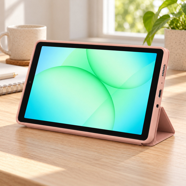 Etui Smart do Galaxy Tab A11 X135/X133 A9 SM-X115/SM-X110 z klapką - różowe