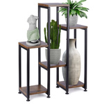 Flower stand metal black 6-tier