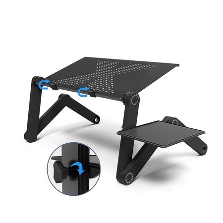 Folding stand with cooling fan for tablet laptop up to 17" F2 (Black)
