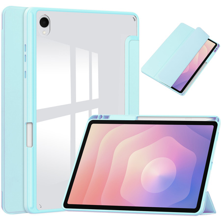 Etui CLEAR PENCIL do Samsung Galaxy Tab S11 11" SM-X730 SMX736 z klapką, niebieskie