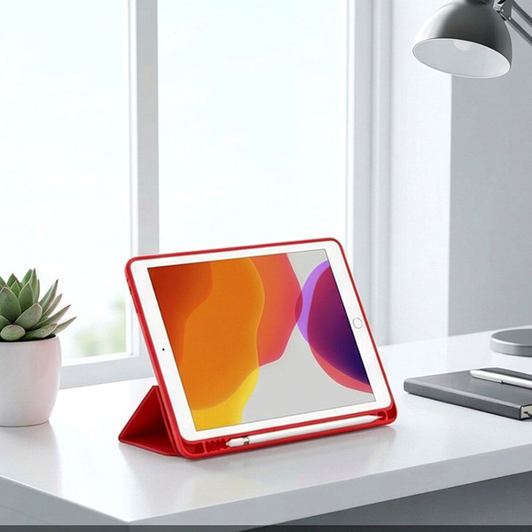 Etui Smart case do Apple iPad Mini 4 5 2015 / 2019 z klapką wake up sleep / Apple iPad Mini 4 / Apple iPad Mini 5, czerwone - ochronne