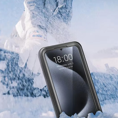 IP68 360+ strap waterproof case for Galaxy A55 5G (Black)