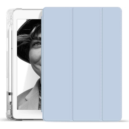 Hard Crystal case with stylus holder for Apple iPad 10.9 10 GEN 2022 / iPad 11 A16 11GEN 2025 - Blue