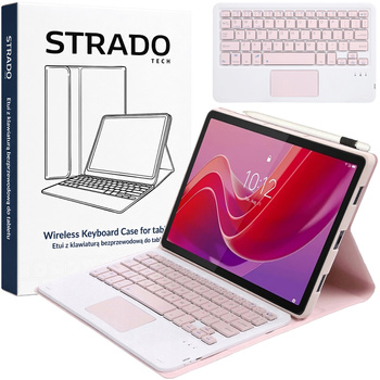 Puzdro s klávesnicou Bluetooth na Lenovo Tab M11, ružové - ochranné so stojanom, prístup k portom a tlačidlám