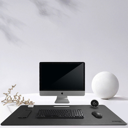Desk mat mouse pad large Strado 90x45 (Black)