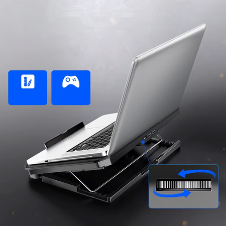 Nastaviteľná Chladiaca podložka pod laptop 12-17″ protišmyková, biely