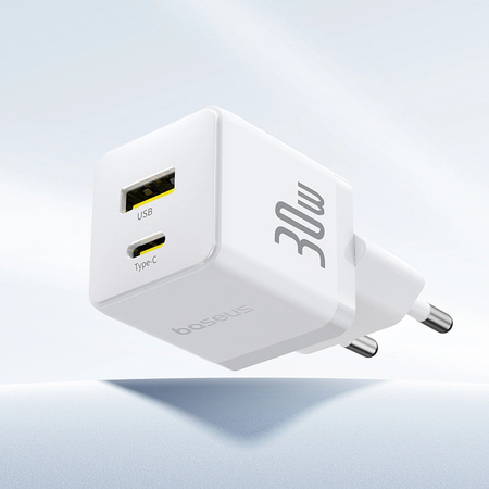Nabíjačka sieťová Baseus Palm 30W USB-C USB-A, biela