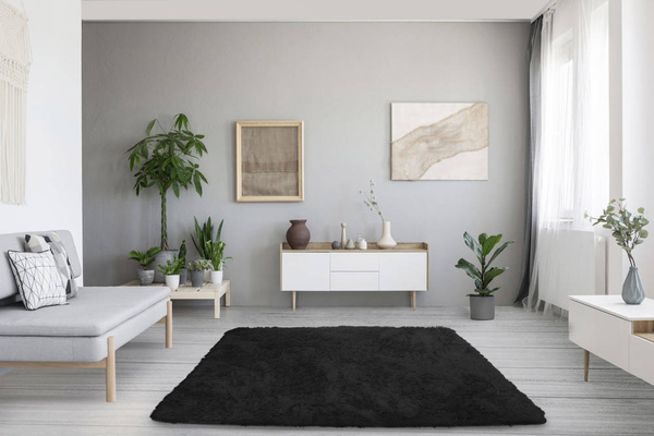 Shaggy Strado room carpet 120x160 BlackSky (Black)