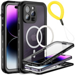 IP68 Waterproof Case + Strap for iPhone 14 Pro (Black)