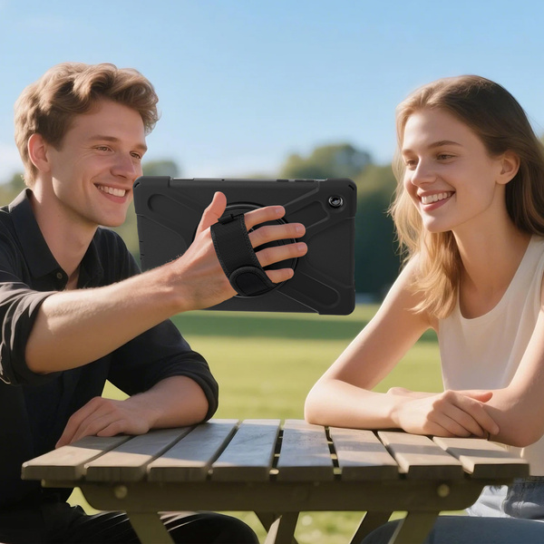 Etui do Samsung Galaxy Tab A11 Plus 10.9 2025 - Pancerne z uchwytem i paskiem