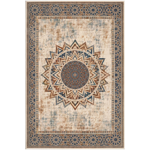 Dywan Mandala do salonu 120x170 orientalny NOVO antypoślizgowy miękki soft