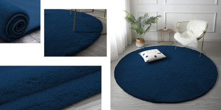 Rabbit Strado round rug 180x180 RoyalNavy (Blue)
