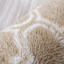Okrúhly koberec Decor 120x120 cm, khaki - plyšový, mäkký do obývačky a spálne