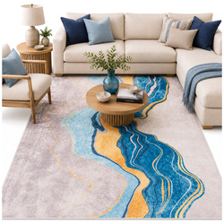 NOVO Strado modern carpet for living room marble pattern velvet Golden Trail 160x200 cm