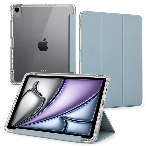 Etui Hard Crystal do Apple iPad Air 13 M4 M3 M2 2026/ 25/ 24 gen 8/ 7 z klapką - niebieskie