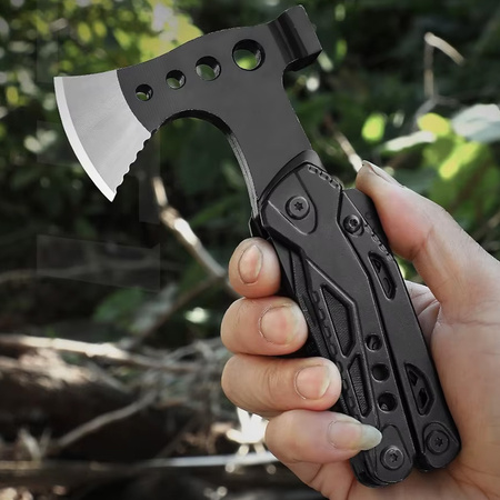 Reliable survival kit 18in1 STRADO compact military tactical multitool XXL for the traveler