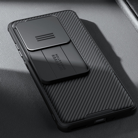 Etui Nillkin CamShield Pro do OnePlus 12R, czarne - ochronne z podstawką, dostęp do portów i przycisków