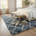 Dywan do salonu shaggy DECOR antypoślizgowy miękki puszysty modny 160x200, srebrny