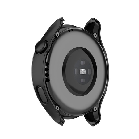 Etui 2w1 ze szkłem hartowanym do Huawei Watch GT 3 42, czarne - ochronne z podstawką, dostęp do portów i przycisków