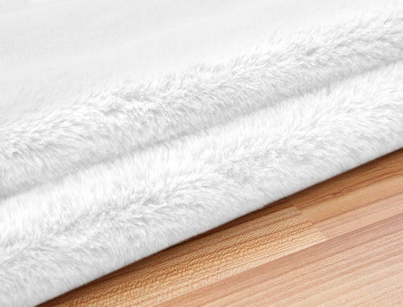 Rabbit Strado round rug 110x110 White (White)