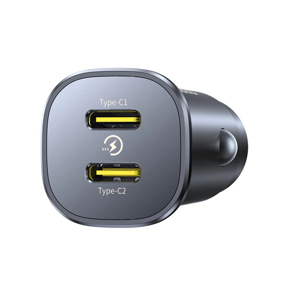 Ładowarka samochodowa do tabletu i telefonu Baseus GoTrip 2 x USB-C 30W, czarna