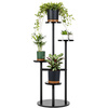 KWIETNIK FINO stojak metalowy na kwiaty rośliny na donice 4 poziomy 100 cm, czarny