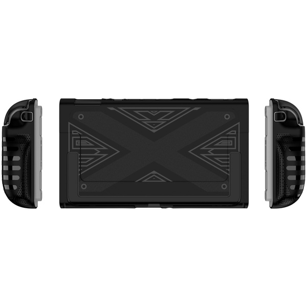 Puzdro na Nintendo Switch 2 2025 silikónové Kickstand 3-dielne, čierne - ochranné so stojanom
