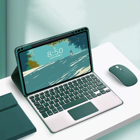Puzdro s klávesnicou na Xiaomi Pad 7 / Pad 7 Pro 11.2 na stylus / Xiaomi Pad 7 Pro, zelené - ochranné so stojanom