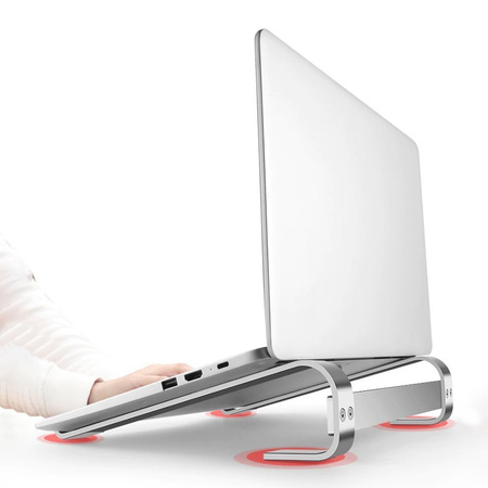 Uniwersalna podstawka pod laptopa 10-18 cali Aluminiowa uchwyt stojak S1, srebrny