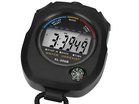 Electronic digital stopwatch with compass timer