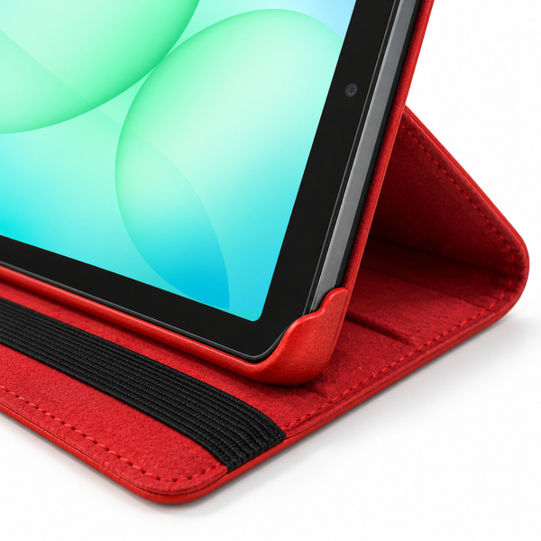 Etui obrotowe do Samsung Galaxy Tab A11 X135/ X133 A9 SM-X115/X110 - czerwone