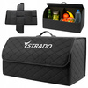 Folding large organizer for car trunk quilted trunk bag tote for shopping and tools