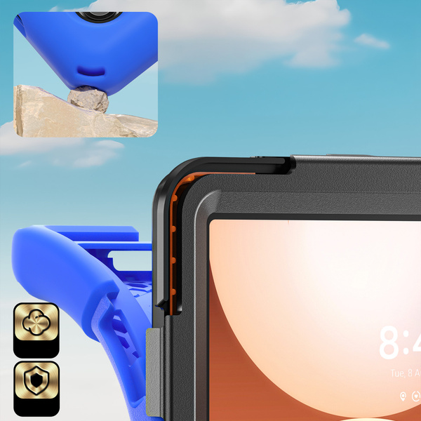 Etui do Samsung Galaxy Tab A11 Plus 10.9 2025 - Pancerne z uchwytem i paskiem
