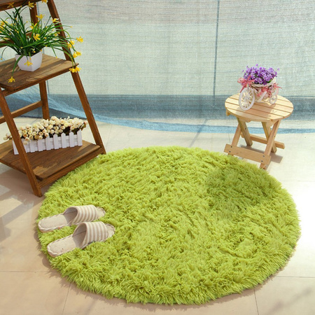 Shaggy Strado 90x90 round carpet GreenGrass (Green)
