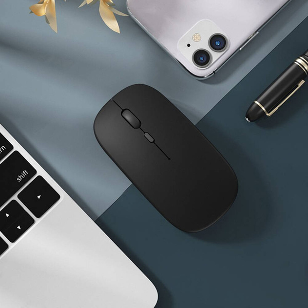 Myš Bezdrôtová myš počítačová Bluetooth 2.4G Senzor Optický, žltá