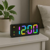 Budík hodiny elektronický digitálny LED 24h hlasný budík driemanie teplota, čierny