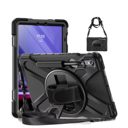Etui pancerne z uchwytem do Galaxy Tab S10 Lite 10.9/ S10 FE/ S9 FE/ S9/ S8/ S7, ochronne z podstawką, czarne